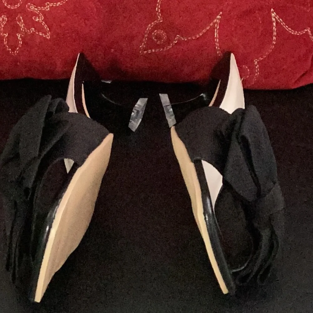 new black kitten bow heel sandals for (8)